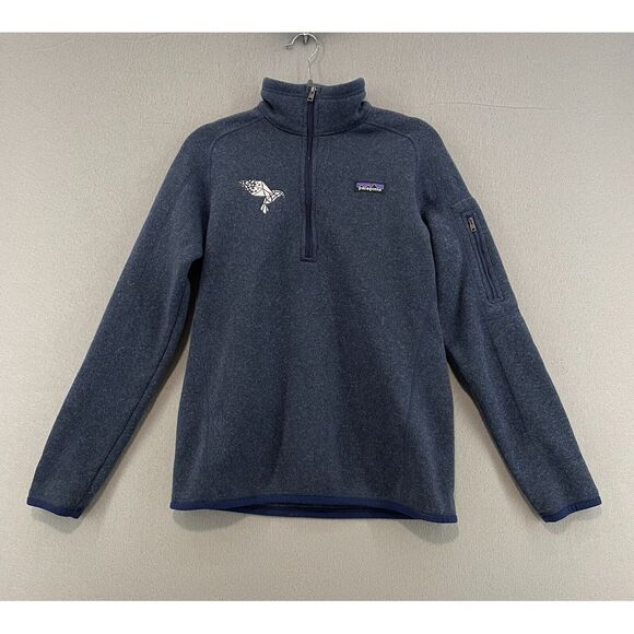 Patagonia Jacket Women's Small Blue‎ Half Zipper Long Sleeve Mock Neck Outdoor - Picture 1 of 9